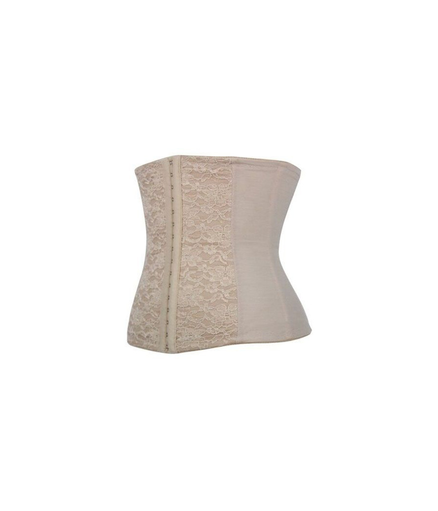 Corset Amincisant serre taille dentelle beige 