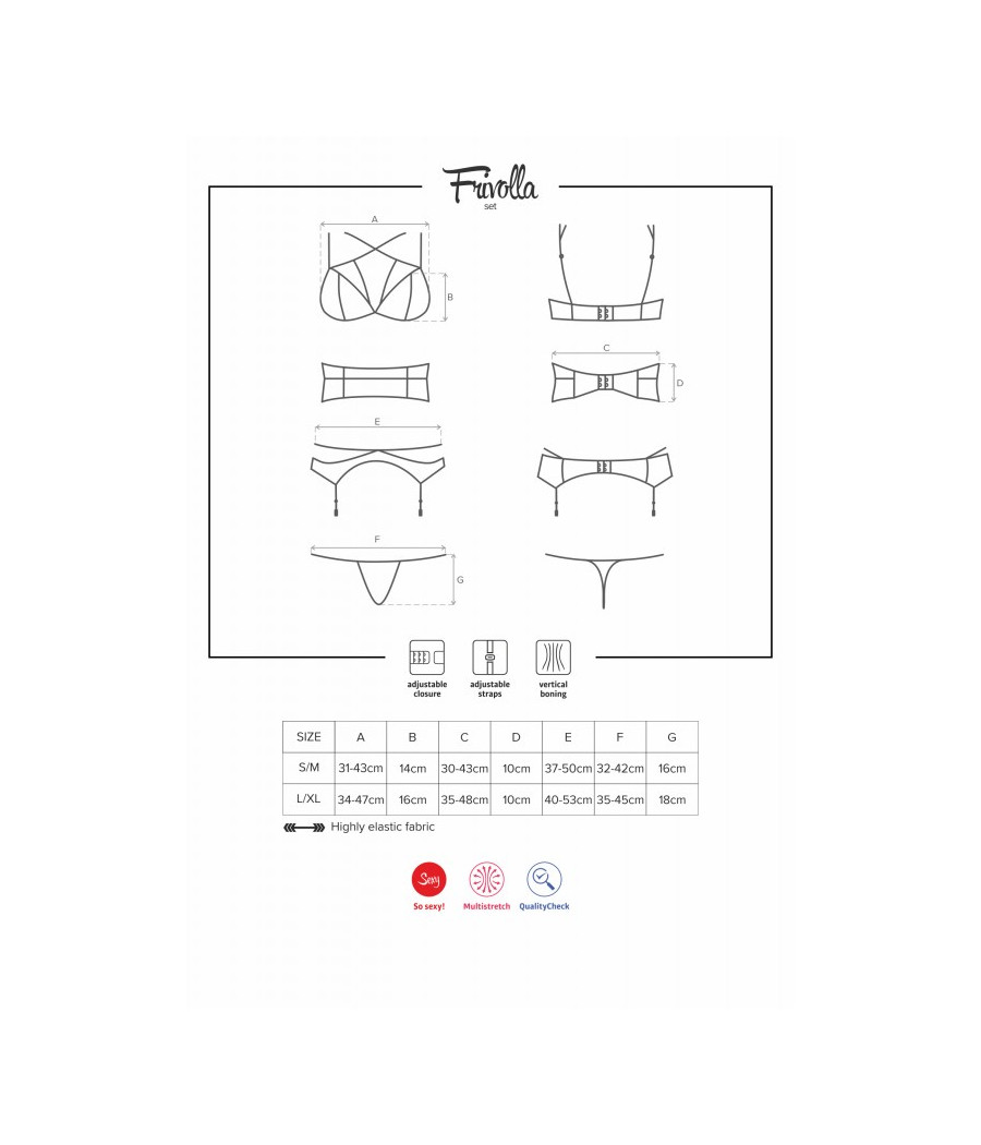 Frivolla Ensemble 4 pcs - Noir
