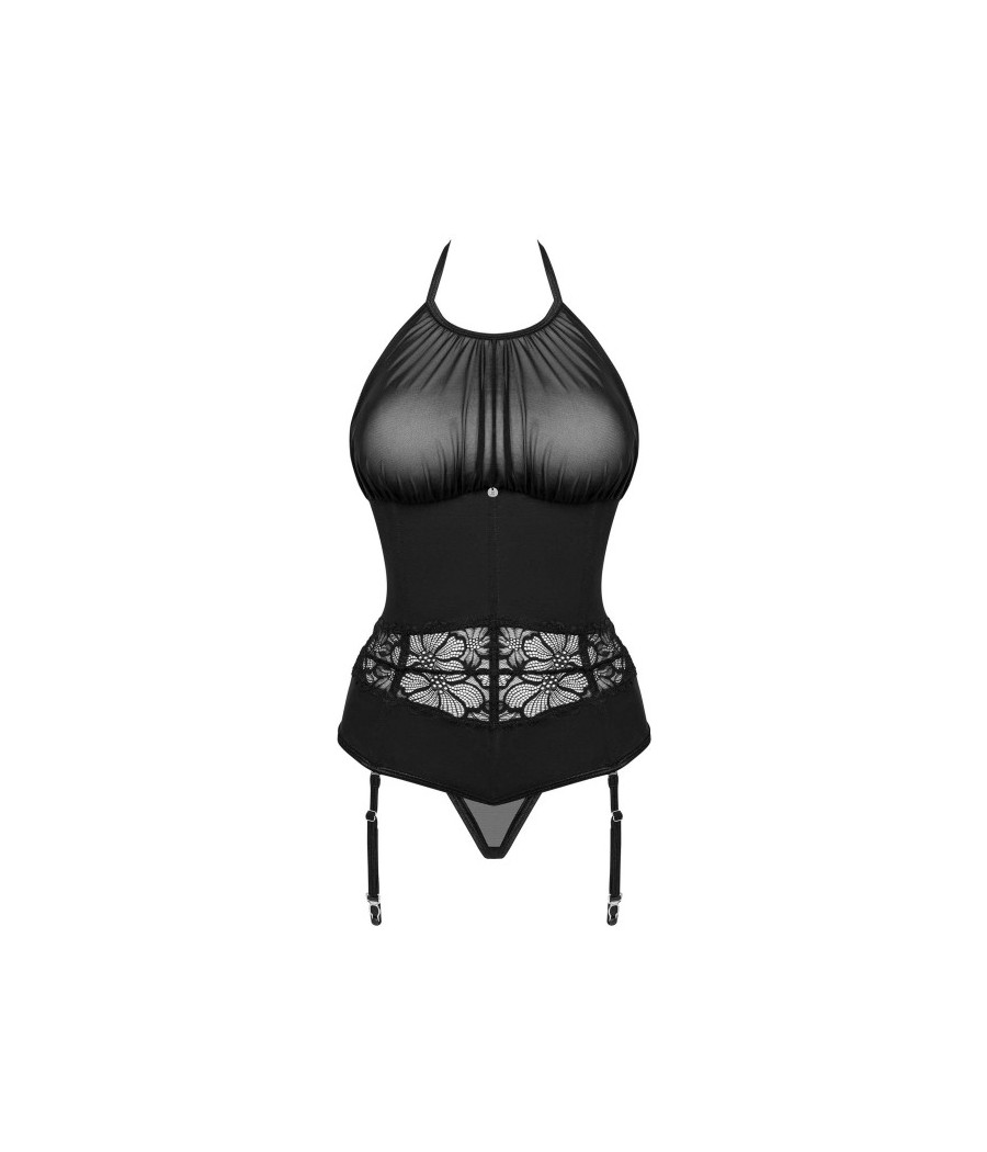 Serafia guêpière et string - Noir