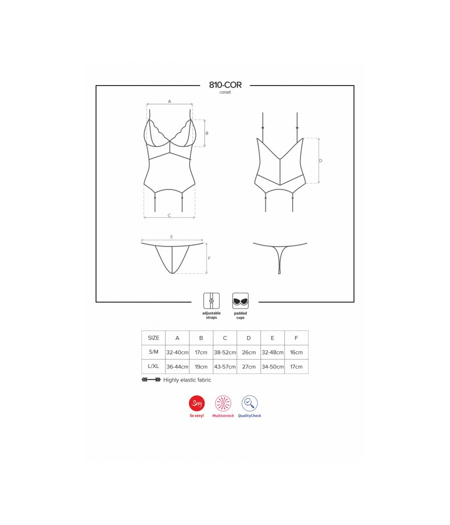 810-COR-2 Guêpière - Blanc