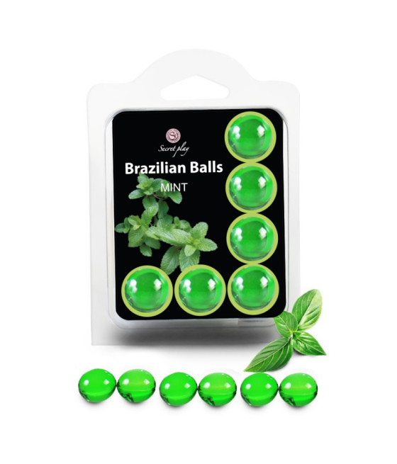 6 Brazilian Balls Menthe 3386-8