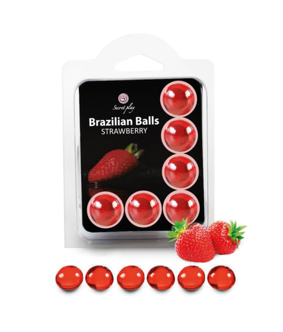 6 Brazilian Balls Fraise 3386-7