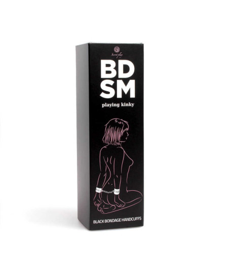 Menottes de bondage noires - Secret play - BDSM collection