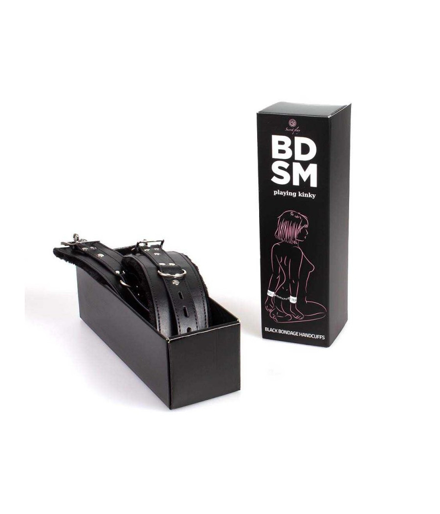 Menottes de bondage noires - Secret play - BDSM collection