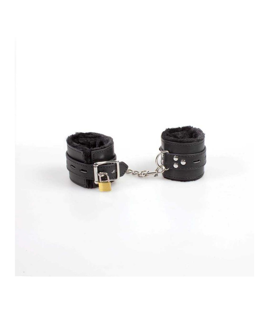 Menottes de bondage noires - Secret play - BDSM collection