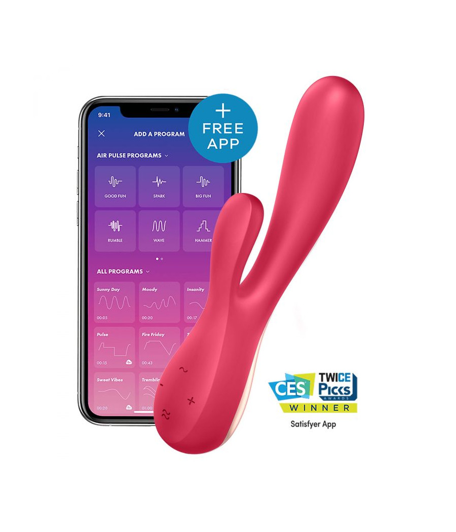 Vibromasseur connecté Satisfyer Mono Flex - Rouge