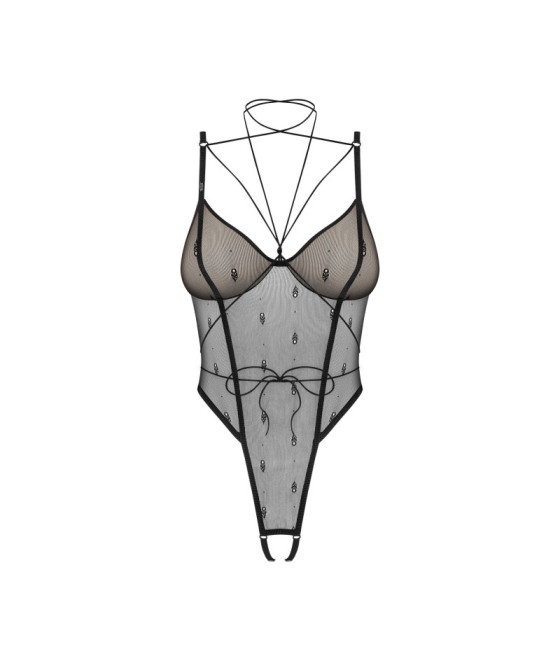 Anniverse special body ouvert et harnais - Noirs