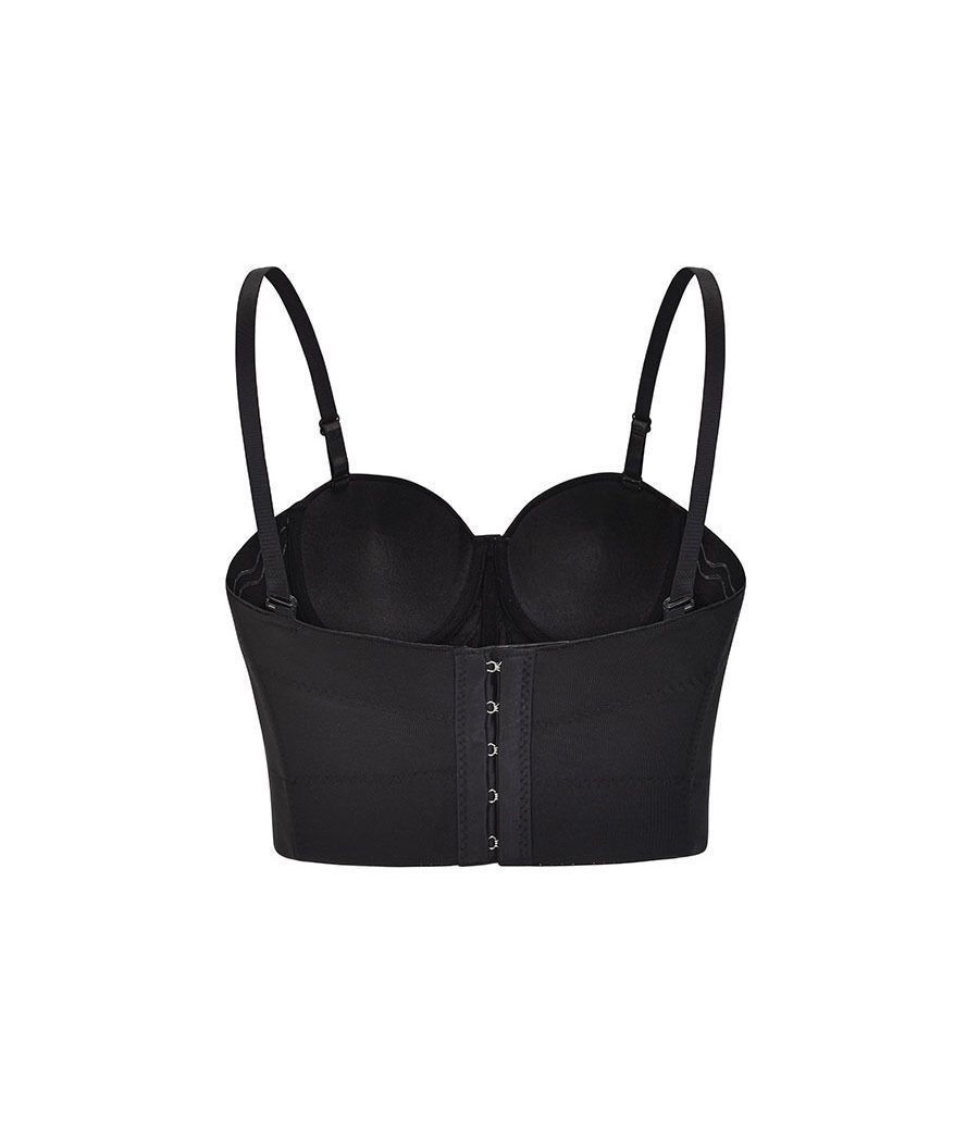Top Bustier Glamour rembourré avec pierres colorées et paillettes 