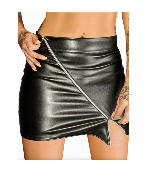 F126 Minijupe en cuir écologique