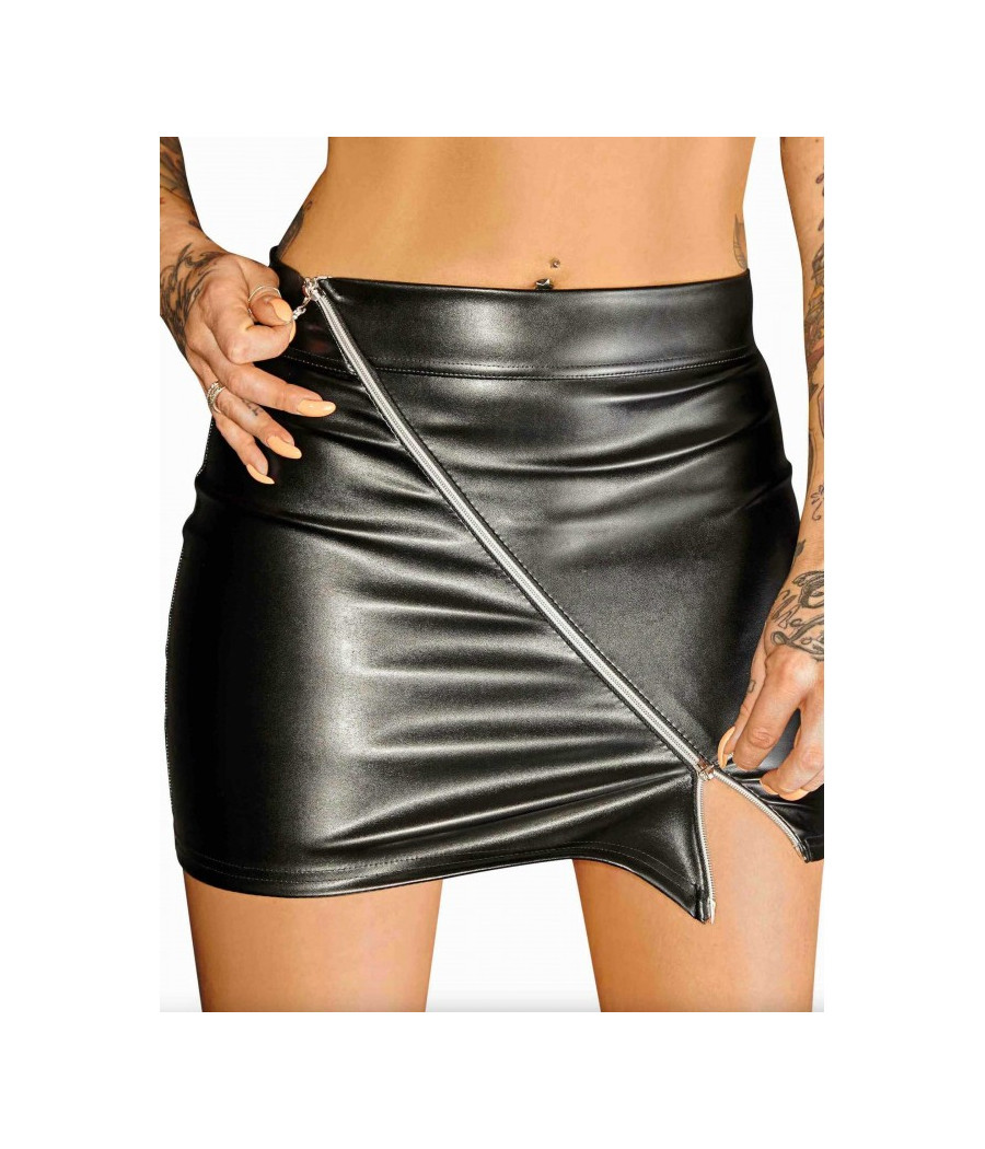 F126 Minijupe en cuir écologique