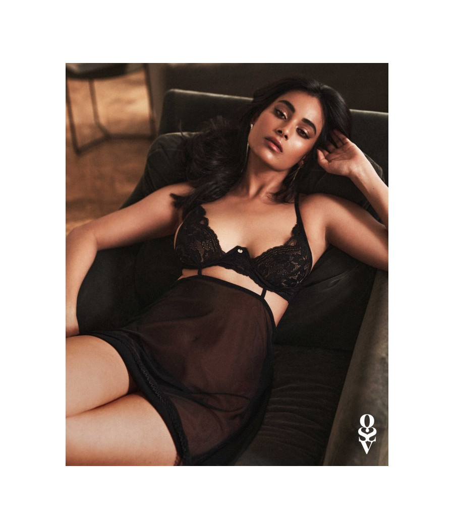 Nutris babydoll et String - Noire