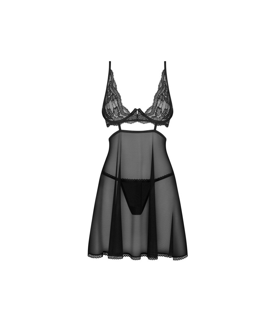 Nutris babydoll et String - Noire