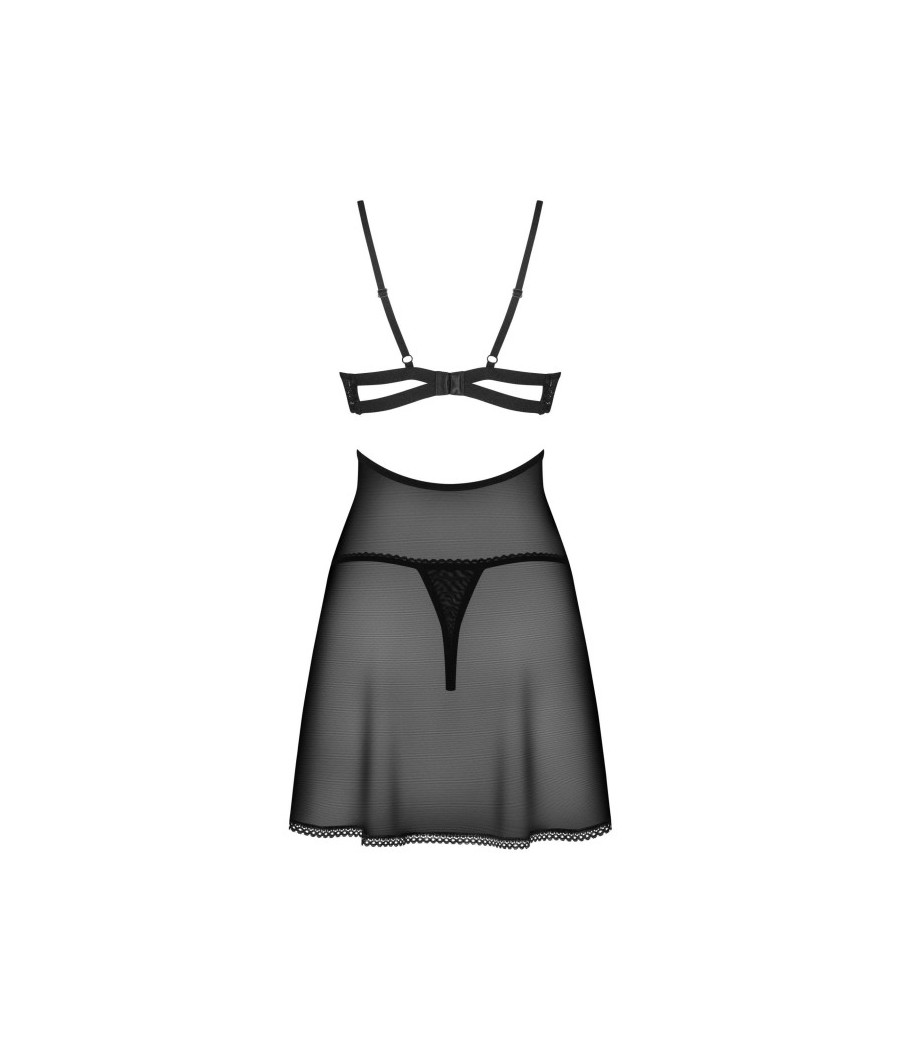 Nutris babydoll et String - Noire