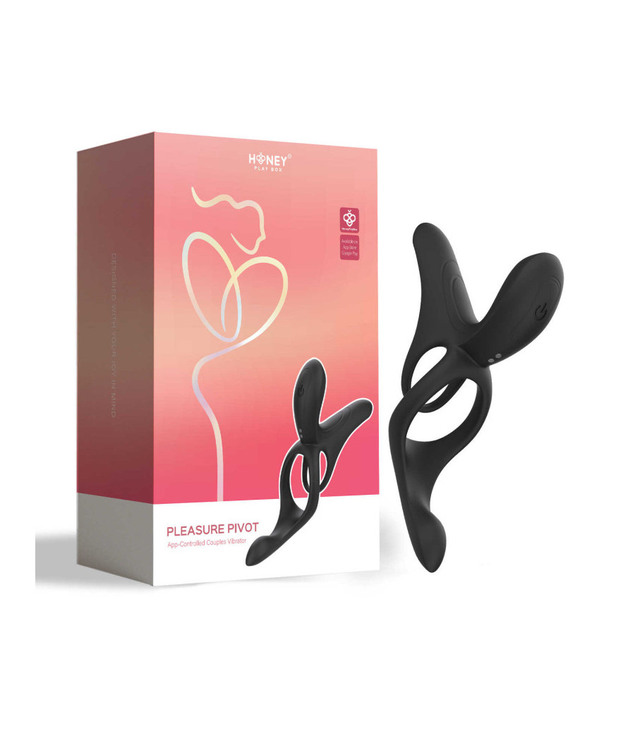 PLEASURE PIVOT Vibromasseur pour couples contrôlé par application - Noir
