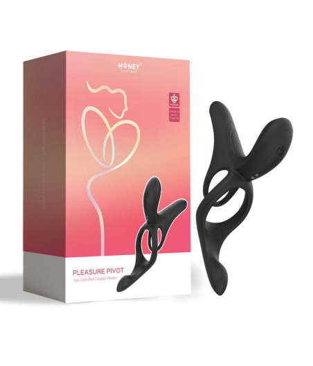 PLEASURE PIVOT Vibromasseur pour couples contrôlé par application - Noir