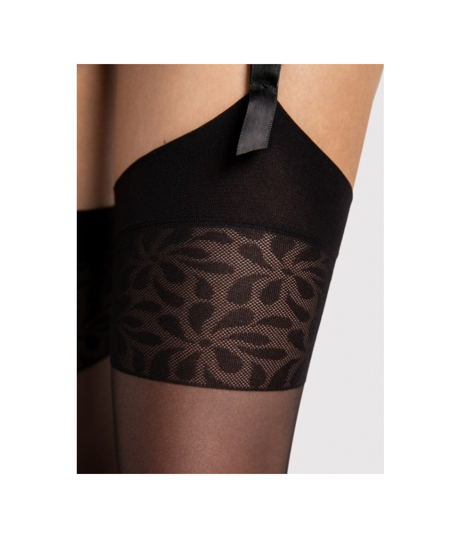 Bas 8 DEN - Noir : L'Allure Légère en Noir Profond