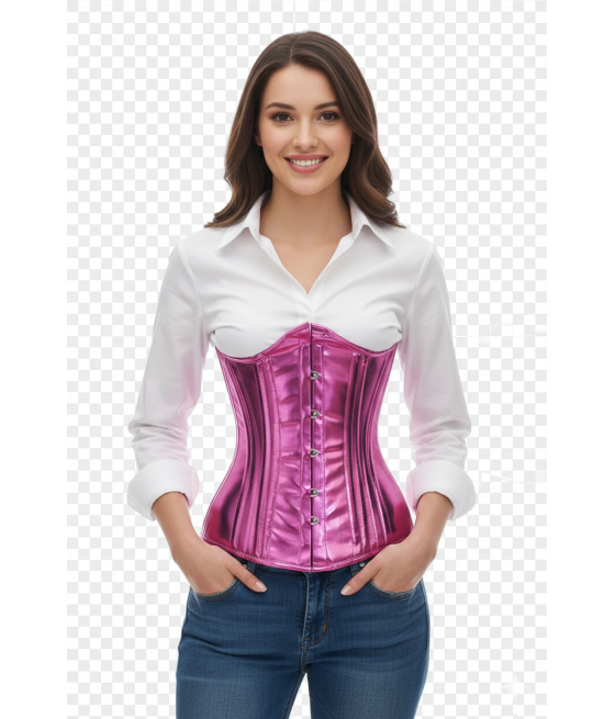 Ceinture corset vinyle pink...