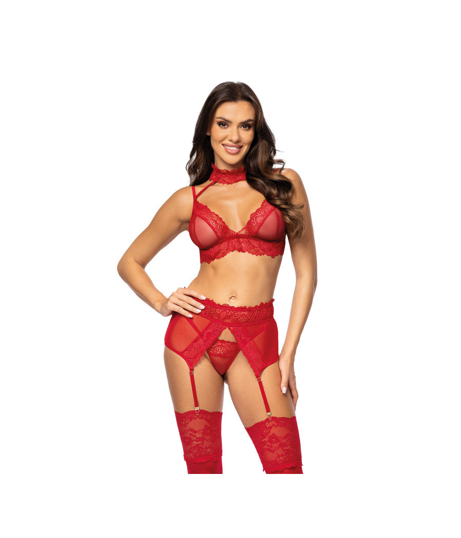 Velvet sin ensemble lingerie - Cherry