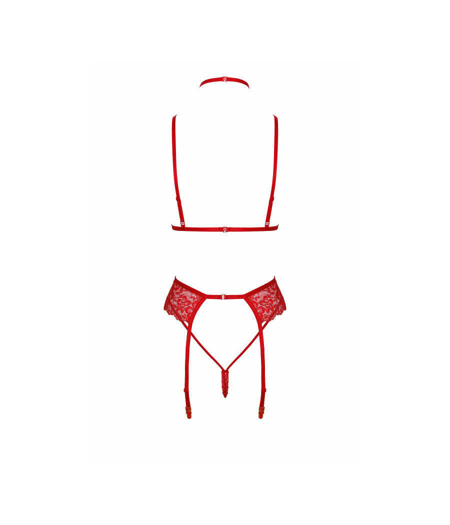 Bondage 243 ensemble lingerie 5 pièces - rouge
