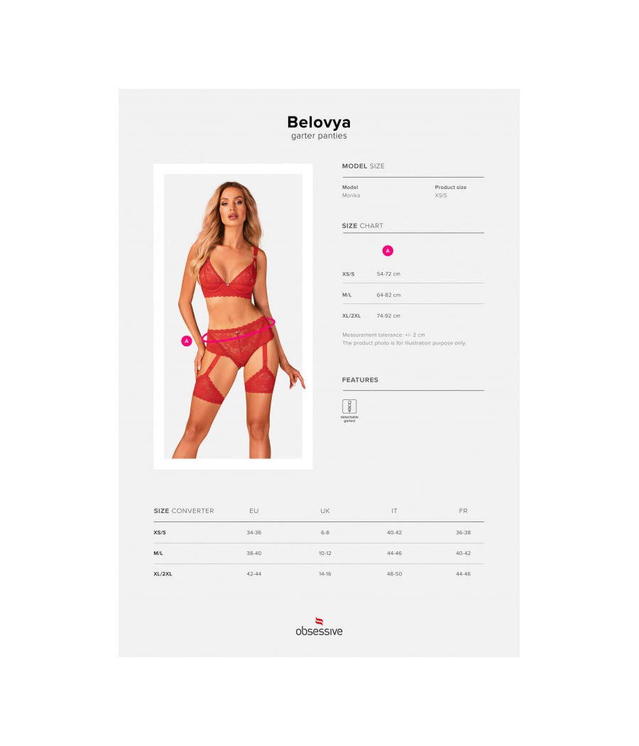 Belovya Culotte jarretière Rouge