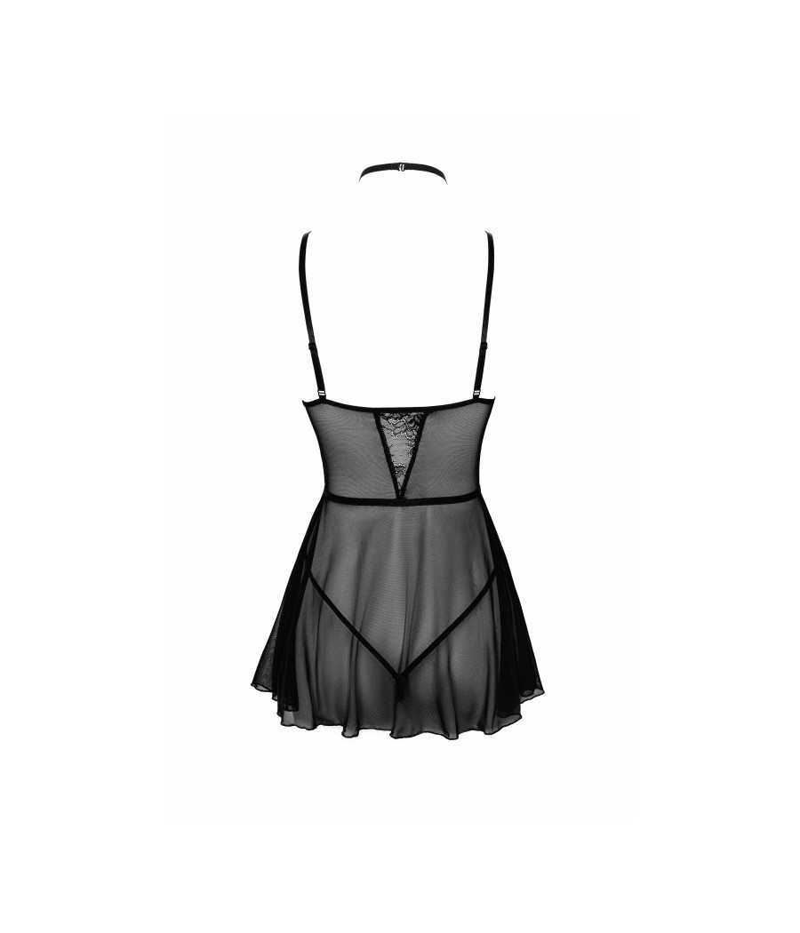 First Kiss 249 babydoll et collier - noire