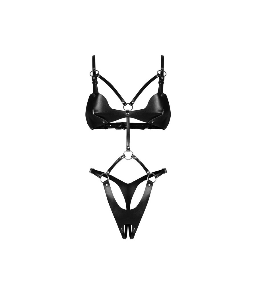 Dame controle body ouvert - Noir
