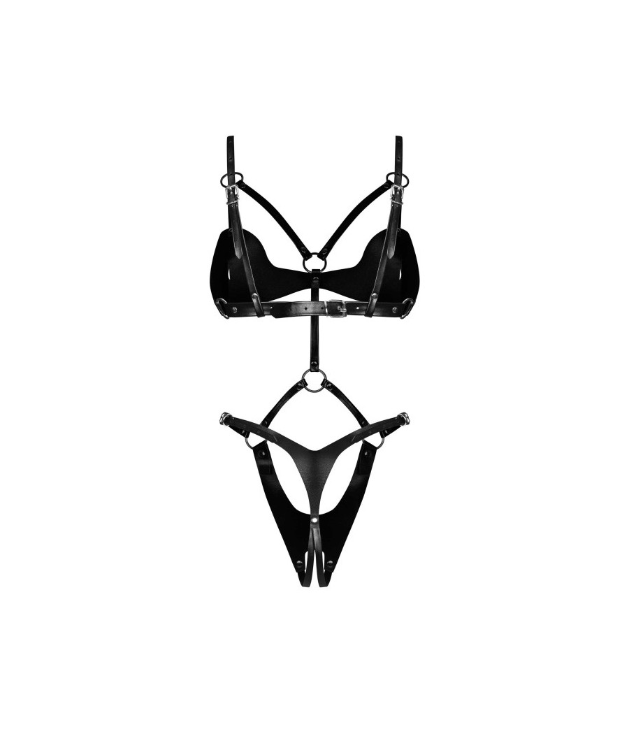 Dame controle body ouvert - Noir