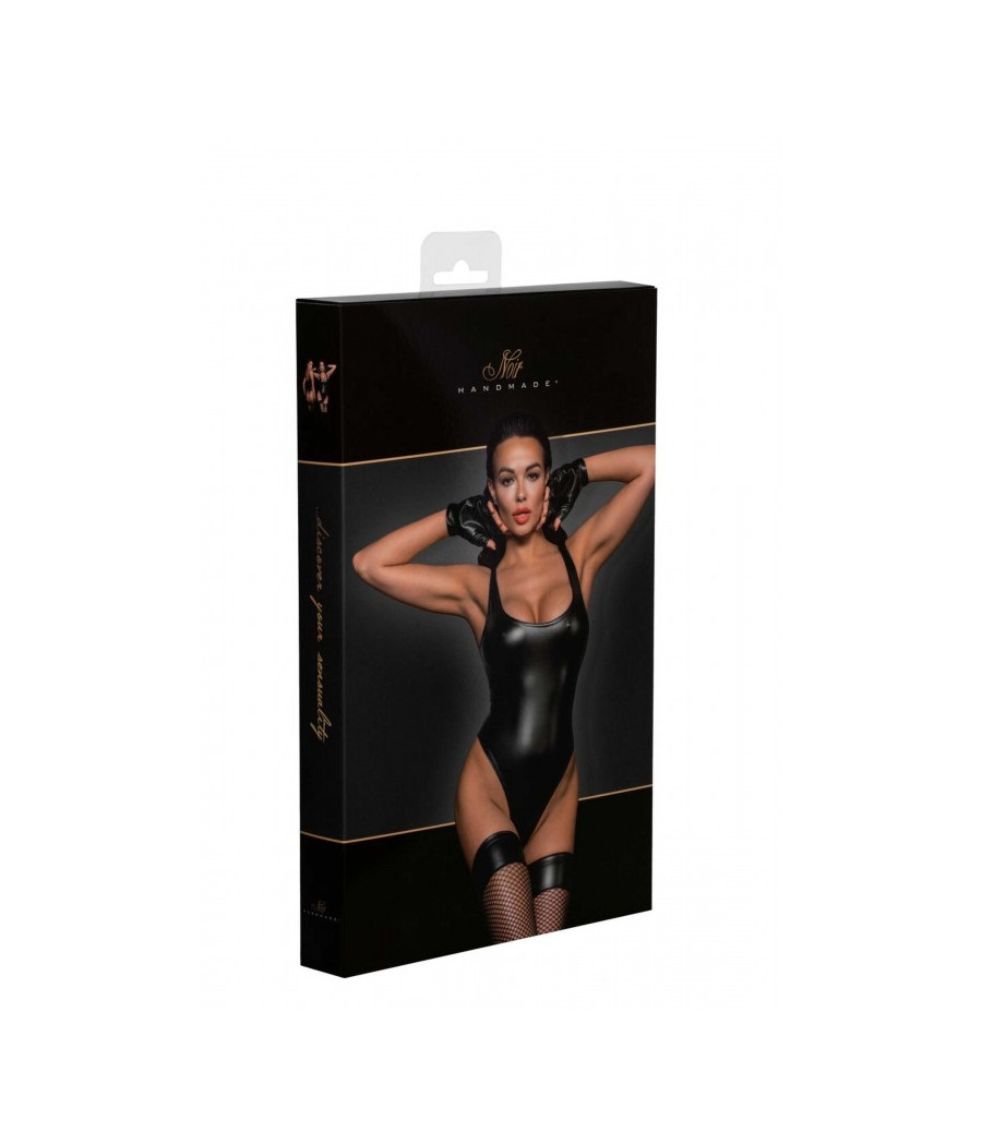 F244 Powerwetlook body avec ourlet inférieur échancré