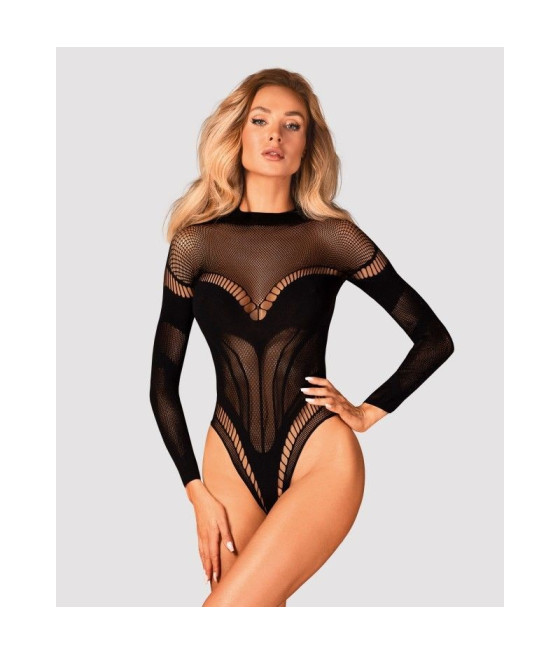 Body tricotée Noir Sexy transparent 