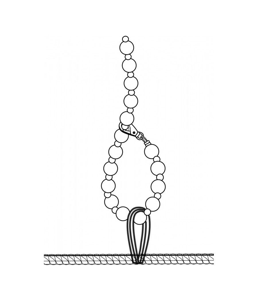 F297 Libido Body avec col, chaîne de perles et jarretière