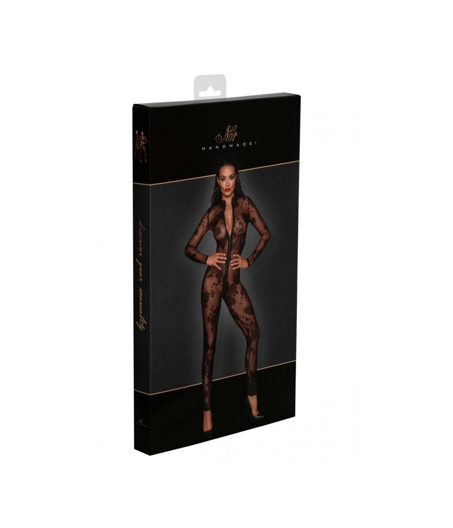 F237 Combinaison longue en tulle avec fermeture éclair à 3 voies