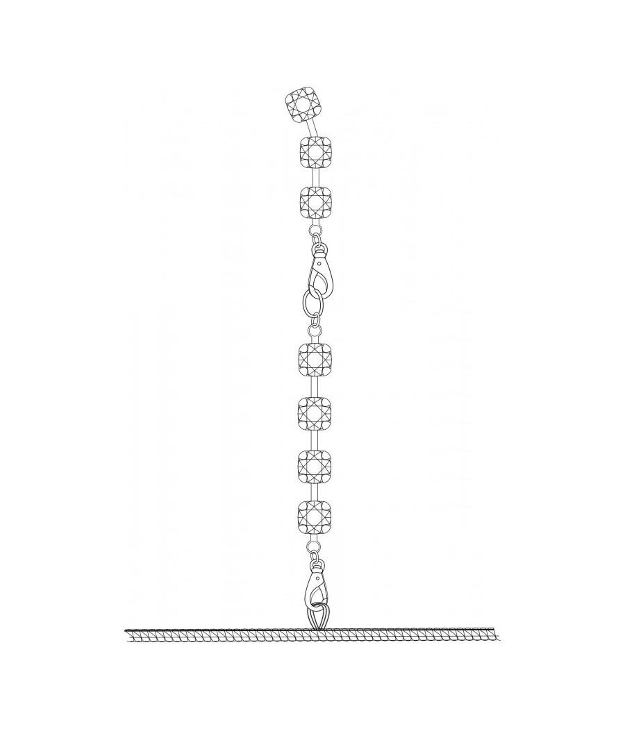 F306 Combinaison Mirage avec chaîne en strass ornant le dos