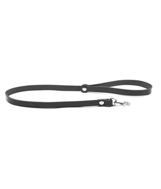 Laisse longue cuir Noir