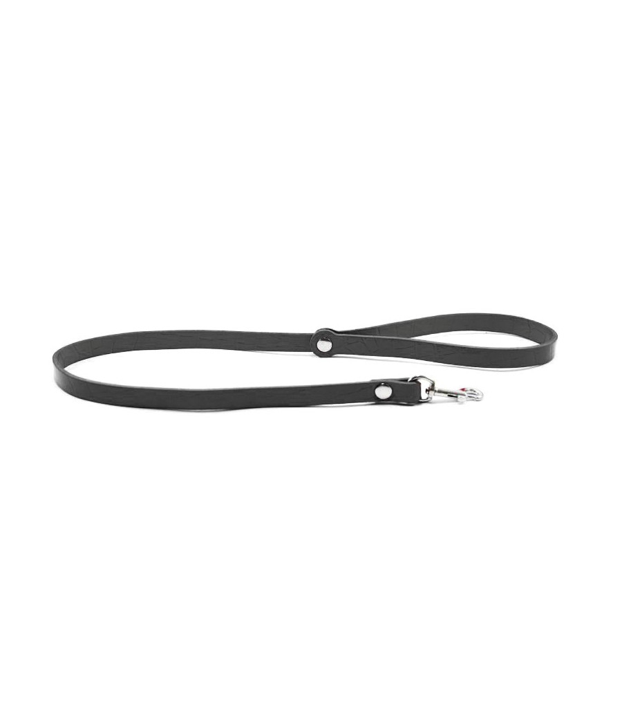 Laisse longue cuir Noir