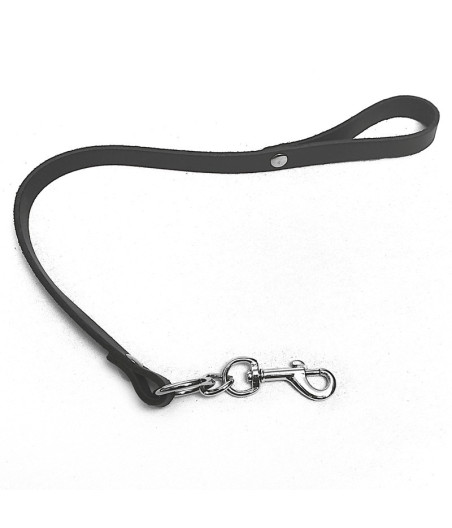 Laisse courte cuir Noir