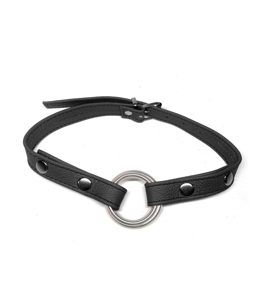Baillon Anneau cuir noir