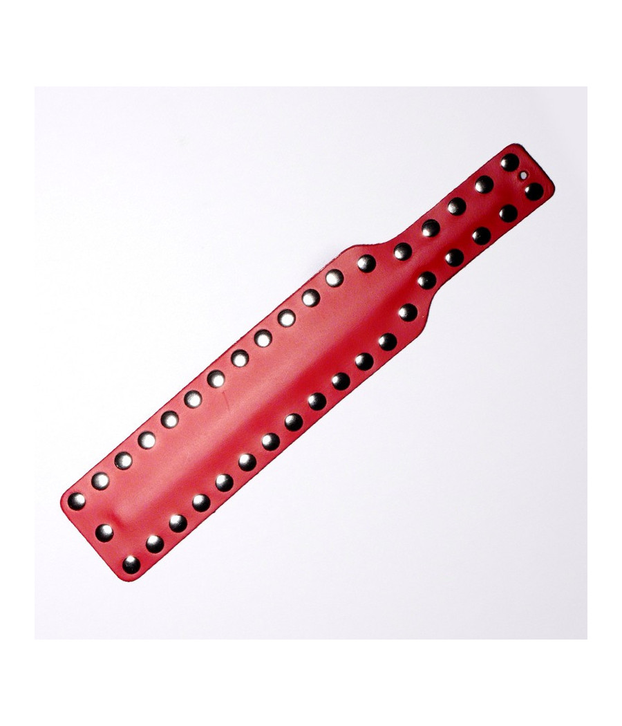 Paddle en Cuir Clous Rouge