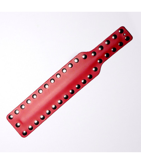 Paddle en Cuir Clous Rouge