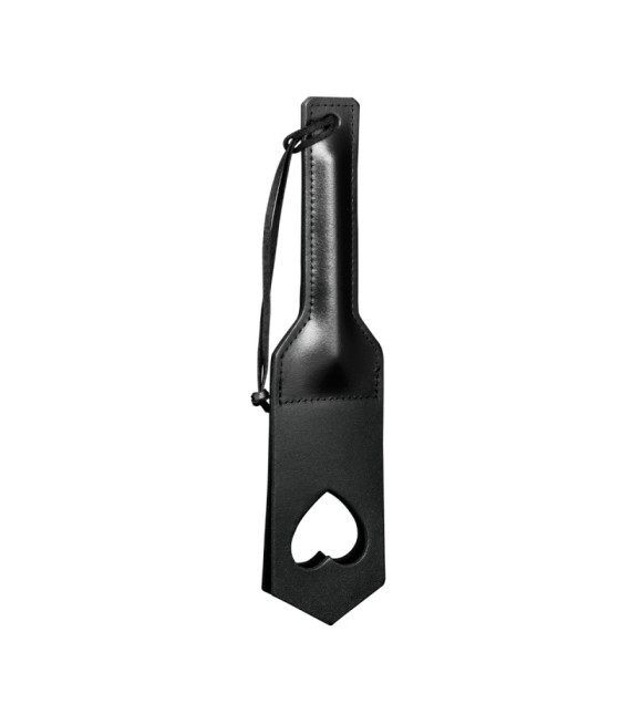 Paddle en Cuir Cœur Noir