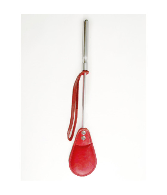 Cravache Métal Courte mèche Large Rouge