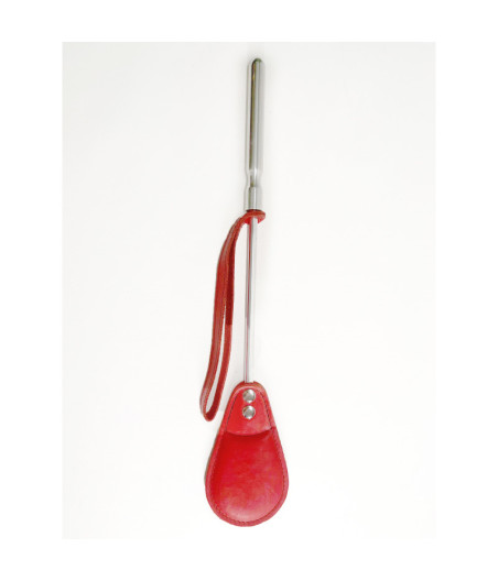 Cravache Métal Courte mèche Large Rouge