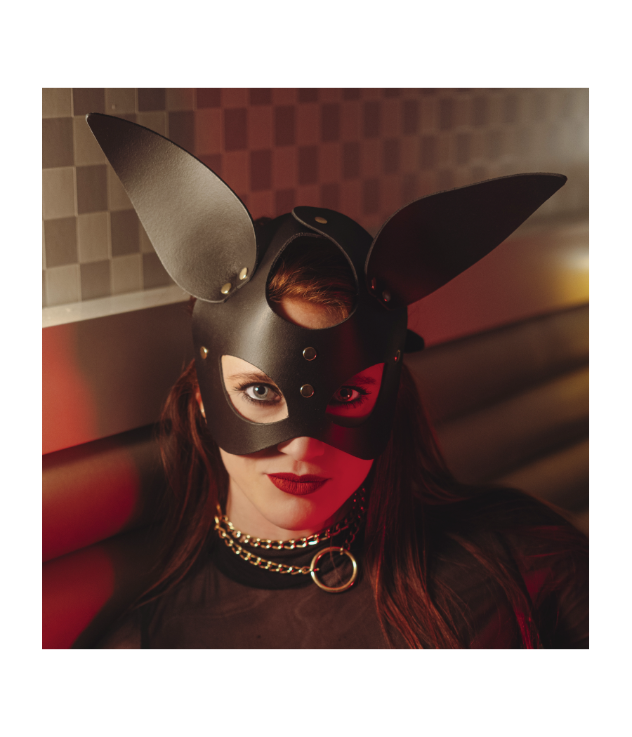 Masque Oreilles Lapin Noir et Gold