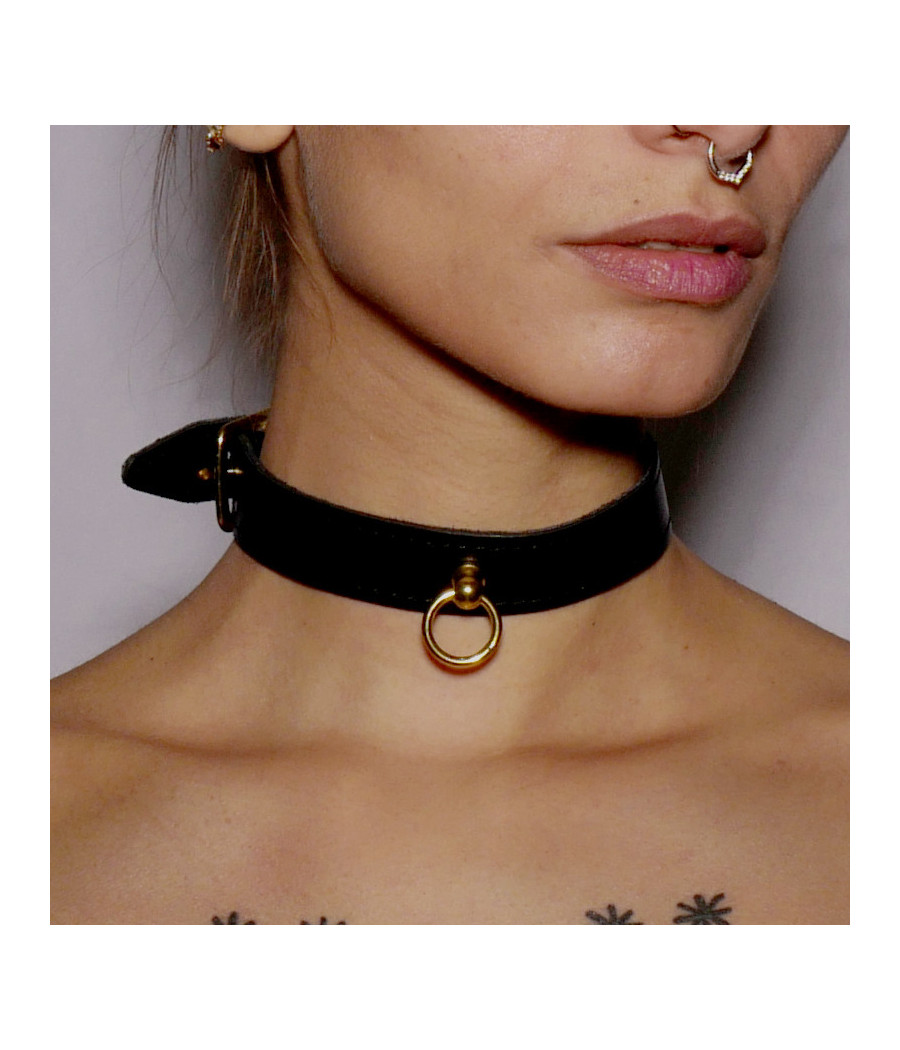 Collier fin anneau Gold