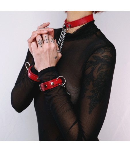 Collier  menottes Rouge