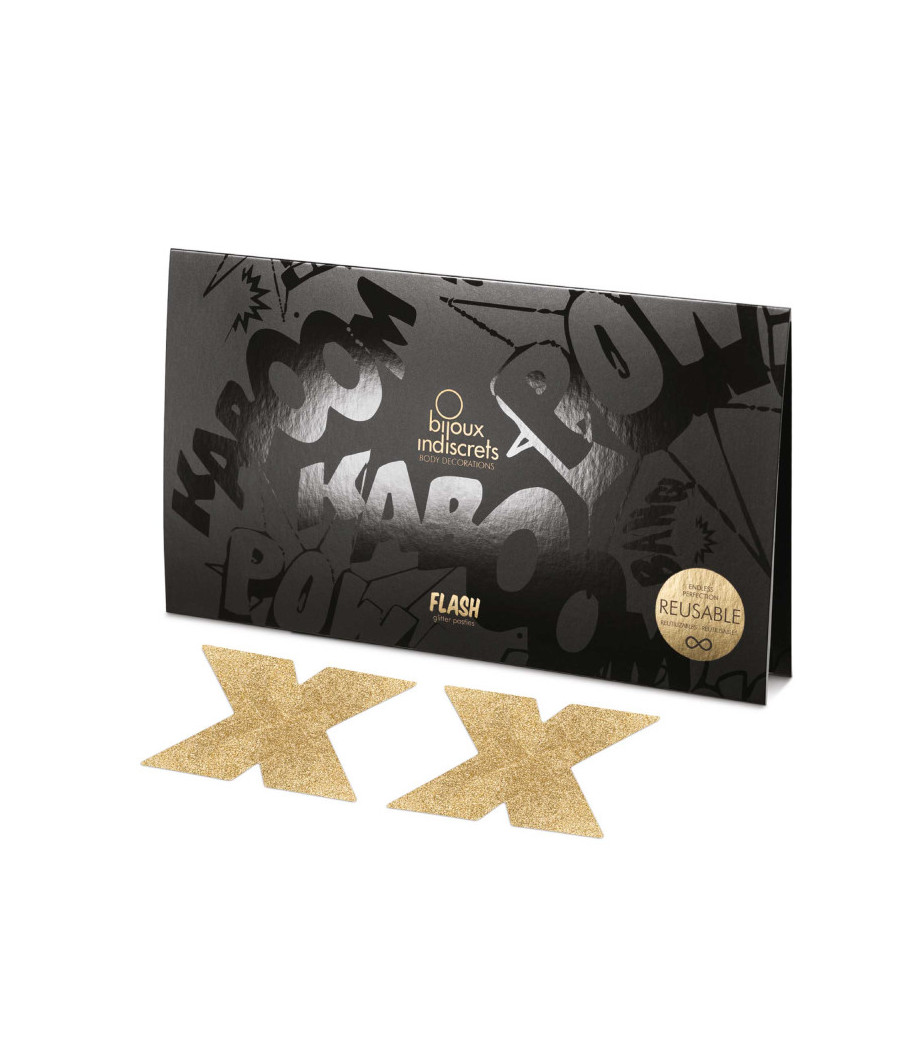 Flash - Cache-tétons Croix - Or