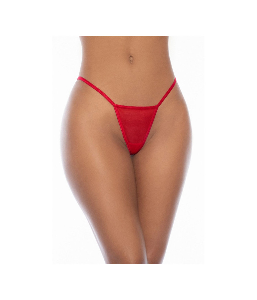 Nuisette rouge et string assorti 