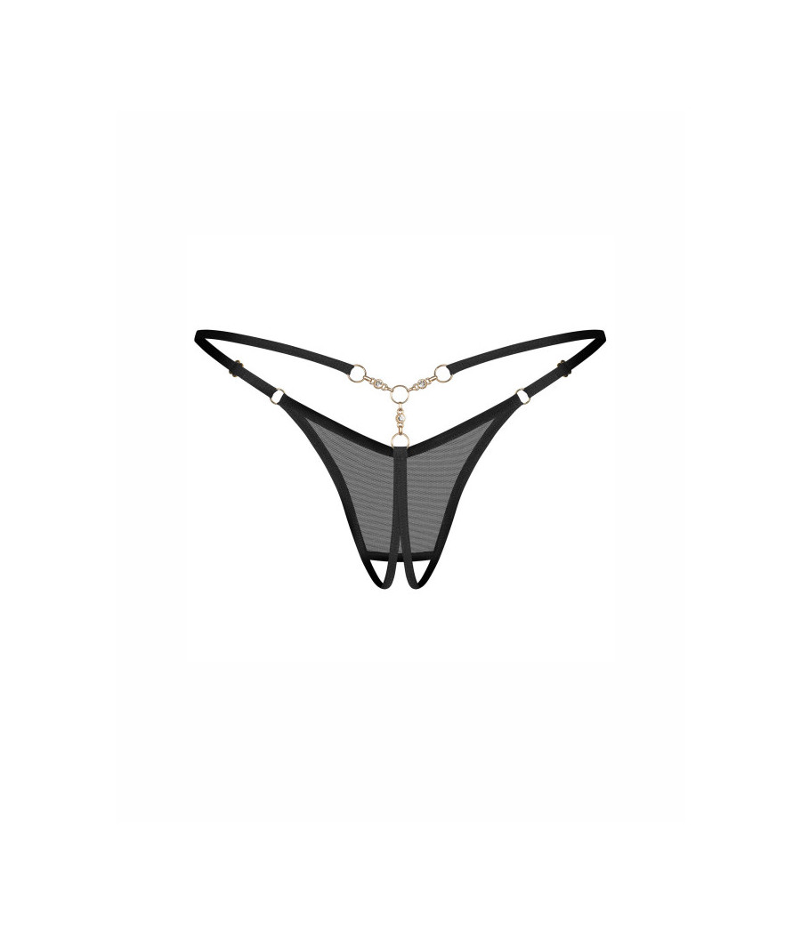 Oxaria string ouvert noir