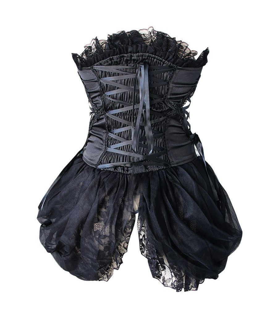 Corset Bustier Luxueux  Burlesque Noir 