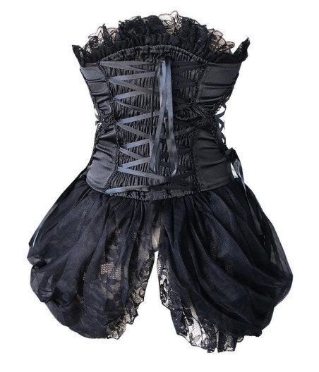 Corset Bustier Luxueux  Burlesque Noir