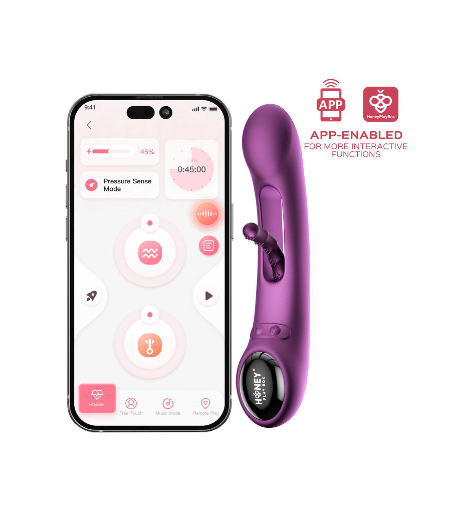 Tempo vibromasseur G-spot avec capteurs de pression et application